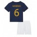 Billige Frankrig Matteo Guendouzi #6 Børnetøj Hjemmebanetrøje til baby VM 2022 Kortærmet (+ korte bukser)